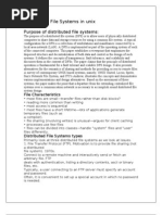 Distributed File Systems in Unix