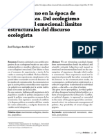 El Ecologismo en La Época de La Pospolítica. Del Ecologismo Militante Al Emocional: Límites Estructurales Del Discurso Ecologista