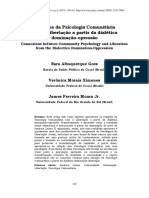 Relações Da Psicologia Comunitária Com A Libertação A Partir Da Dialética Dominação-Opressão