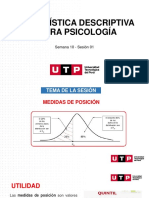 Medidas de posición psicologíaDOCUMENTOESTADÍSTICA DESCRIPTIVA   PARA PSICOLOGÍA      Semana 10 - Sesión 01