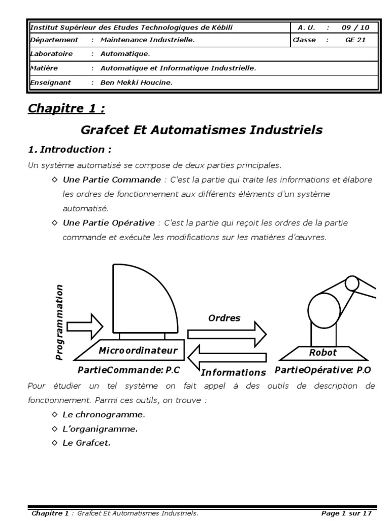 Grafcet Et Automatismes Industriels | PDF