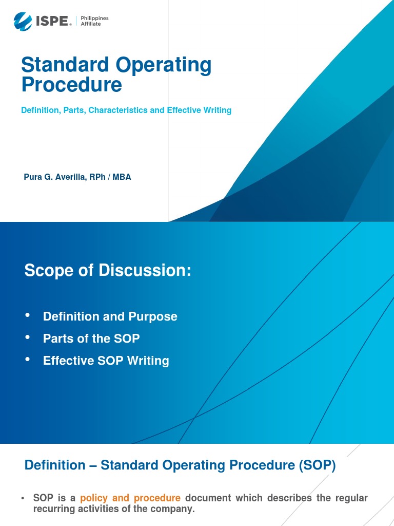 SOP Preparation Guideline PDF