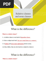 Relative Clauses and Noun Clauses