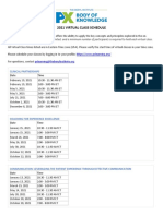 2021 Virtual Class Schedule: Clinical Partnerships