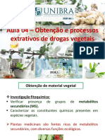 Obtenção e processos extrativos de drogas vegetais