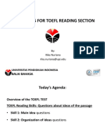 Strategies For TOEFL Reading Section - M1 (Skills 1-2)
