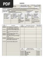 Kardex: Mental Status: Activities: Diet: Tubes: Special Info