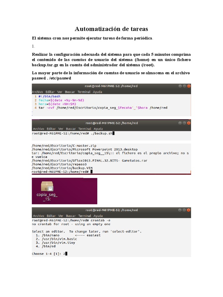 Configuración de Cron para Tareas Automáticas | PDF | Informática