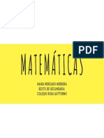 Matemáticas 6to Secundaria Colegio Rosa Gattorno