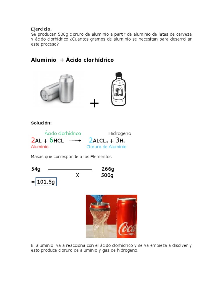 Acido + Aluminio | PDF | Cocina, comidas y vino | Ciencia y matemáticas
