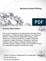 Introduction To Sentence-Based Writing