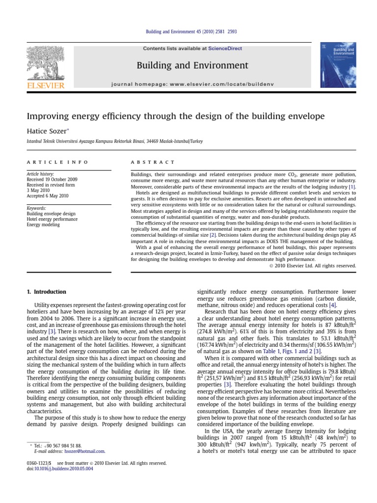 Picture of Improving Energy Efficiency Through The Design of The Building Envelope ...