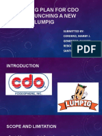 Marketing Plan For Cdo Brand Launching A New Product Lumpig