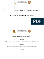 Senior High School Department: Curriculum Guide