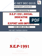 Indian Eco-6 N.E.P & SOCIAL INDICATORS