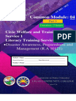 Common Module: 04: Civic Welfare and Training Service 1 Literacy Training Service 1