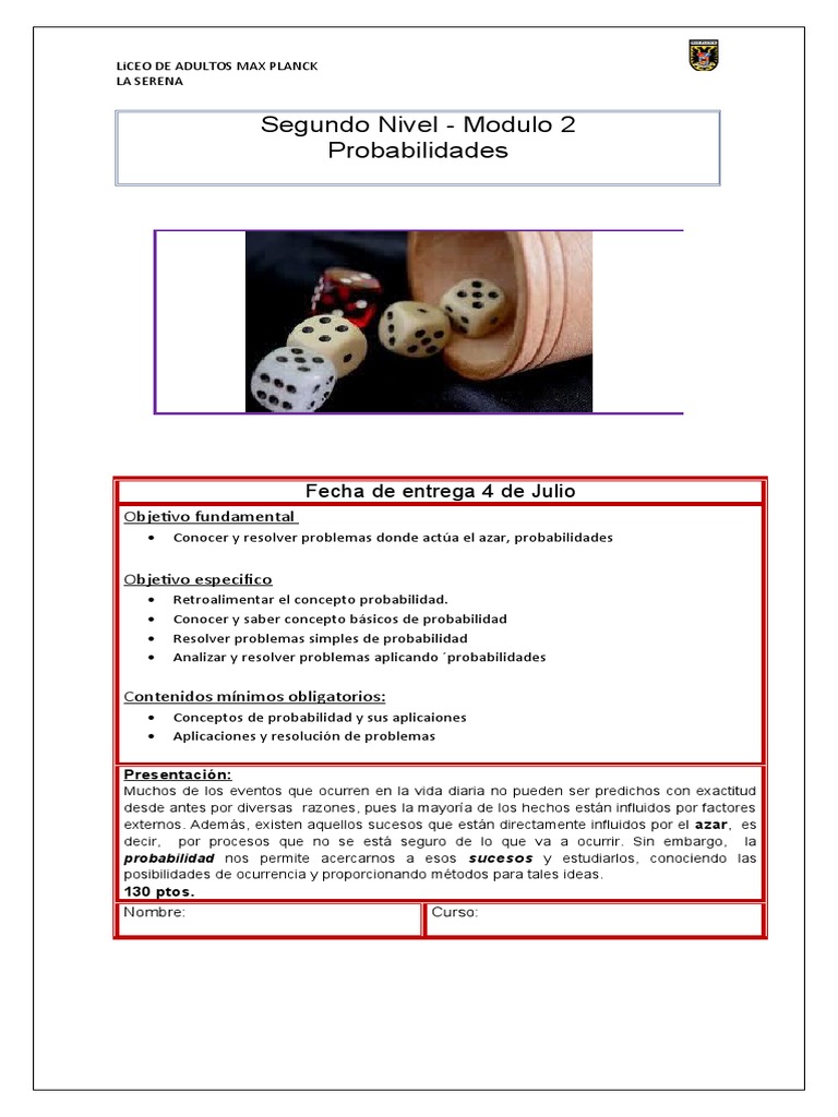 Ejercicios de Probabilidad para Secundaria | PDF | Probabilidad ...