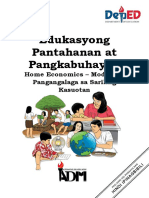Epp5 - HE - Mod1 - Pangangalaga Sa Sariling Kasuotan