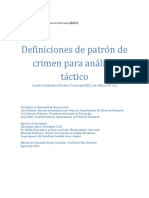 Definiciones de patron de crimen para analisis tactico