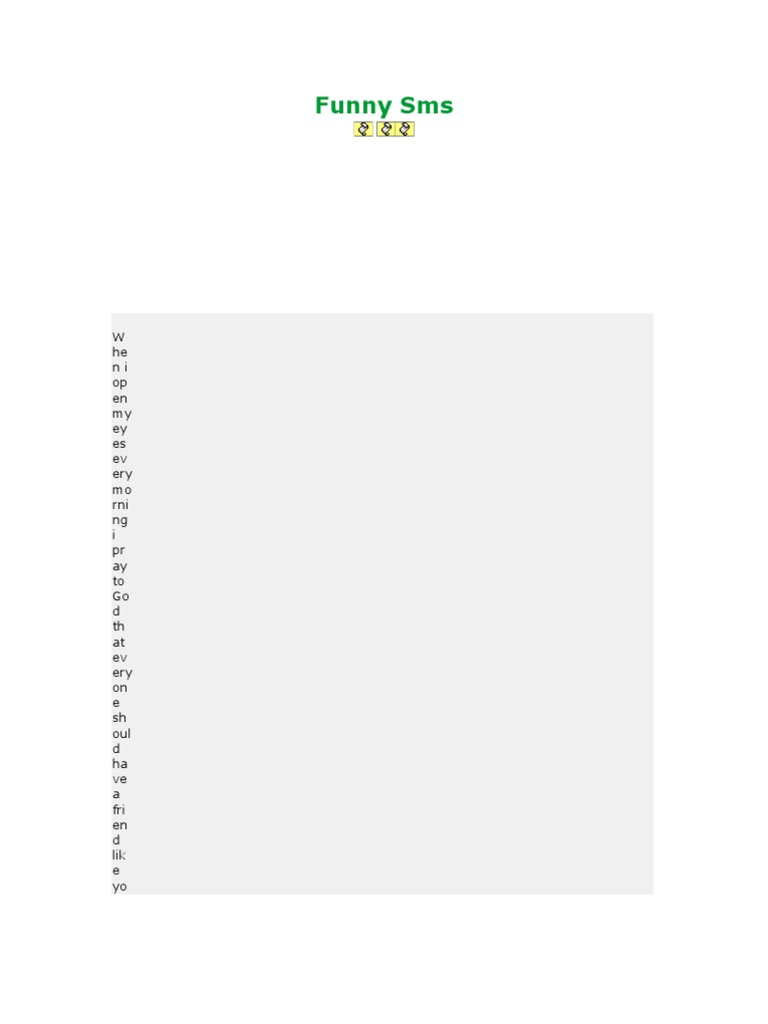 Funny Sms | PDF