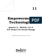 11 Empowerment Technologies: Quarter 2 - Module 3 & 4: ICT Project For Social Change