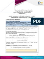 Guía de Actividades y Rúbrica de Evaluación - Unidad 2 - Tarea 3 - Habilidades de Comprensión Leer y Escuchar