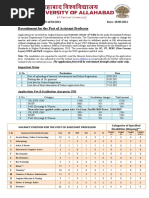 Allahabad University Assistant Professor Recruitment 2021: 357 Post Apply Now