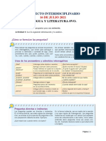 16-07-2021 Proyecto Interdisciplinario Lengua 8vo