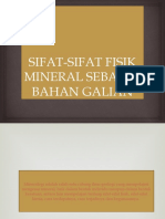 SIFAT-SIFAT FISIK MINERAL BAHAN 