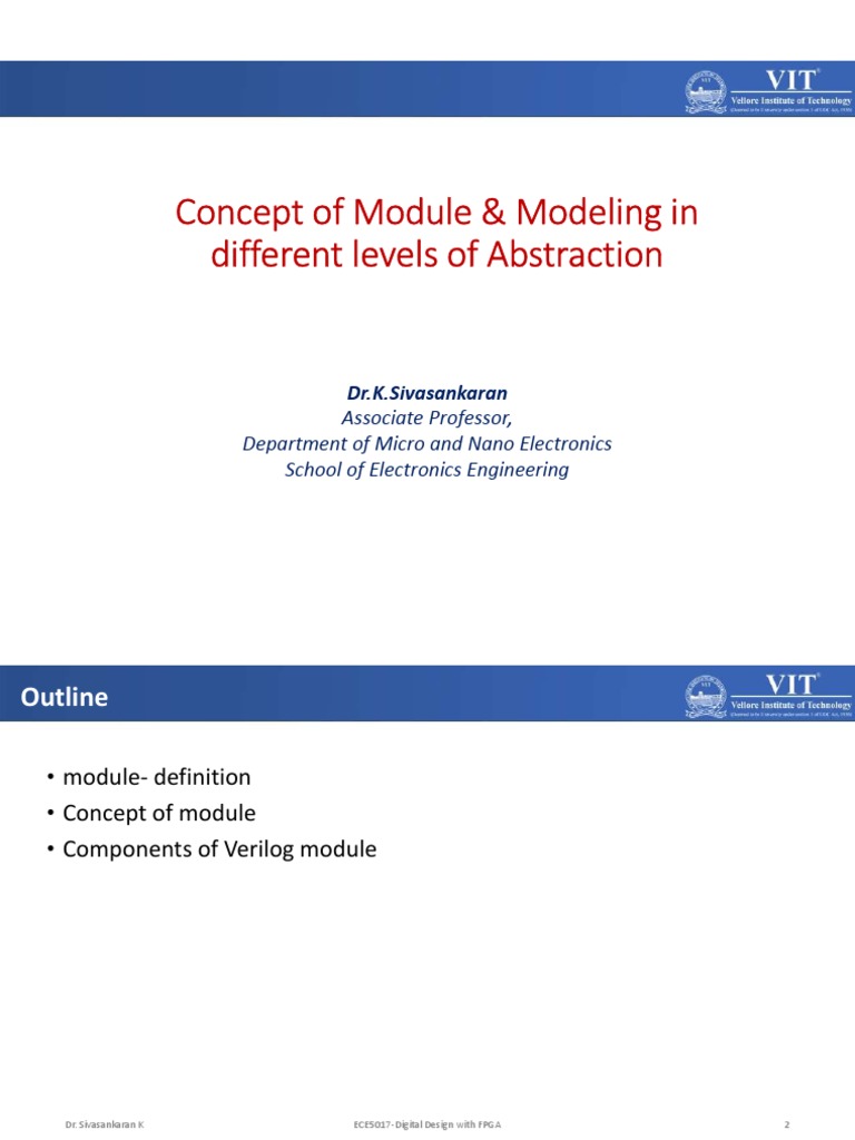 Verilog Module Concepts and Modeling | PDF | Field Programmable Gate ...