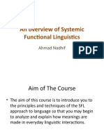 An Overview of Systemic Functional Linguistics