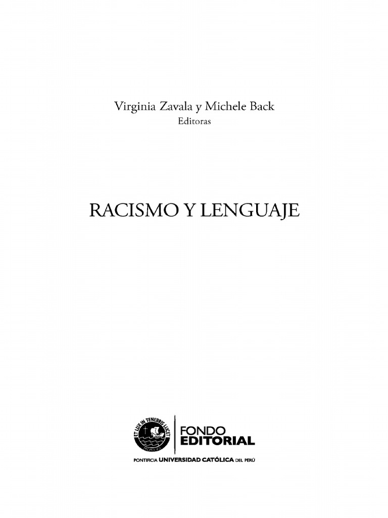 Zavala Virginia - Racismo Y Lenguaje | PDF | Raza (categorización ...