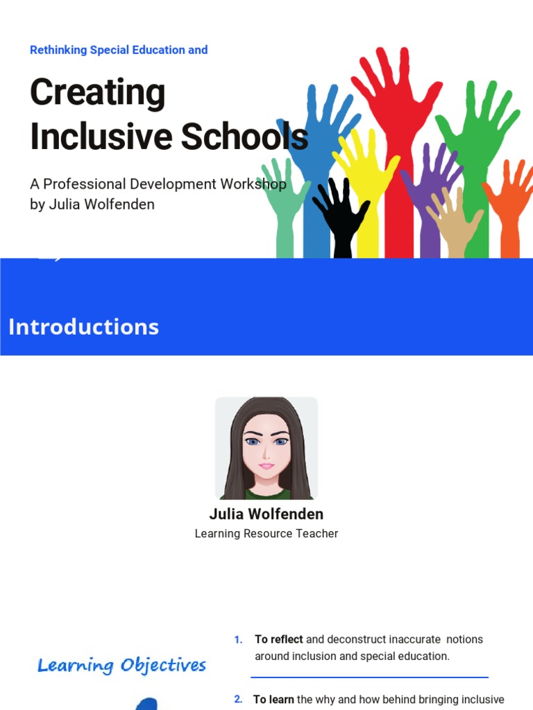 Inclusive Education Workshop Overview | PDF | Inclusion (Education ...