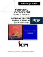 Personal Development: Coping With Stress in Middle and Late Adolescence