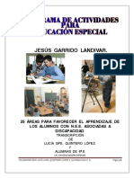 Programa de Actividades para Educación Especial Jesús Garrido