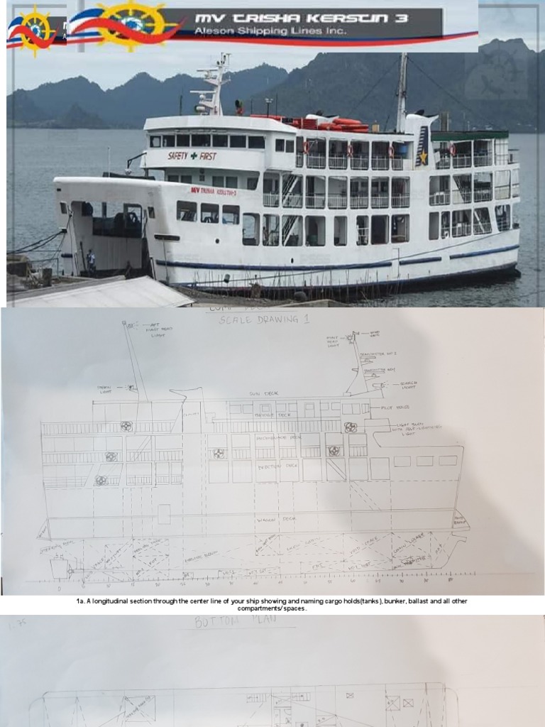 Longitudinal Ship Section Plans | PDF | Compass | Navigation