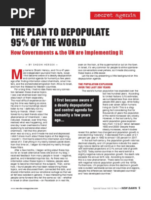 AGENDA 21--The Plan to Depopulate 95 Percent of the World