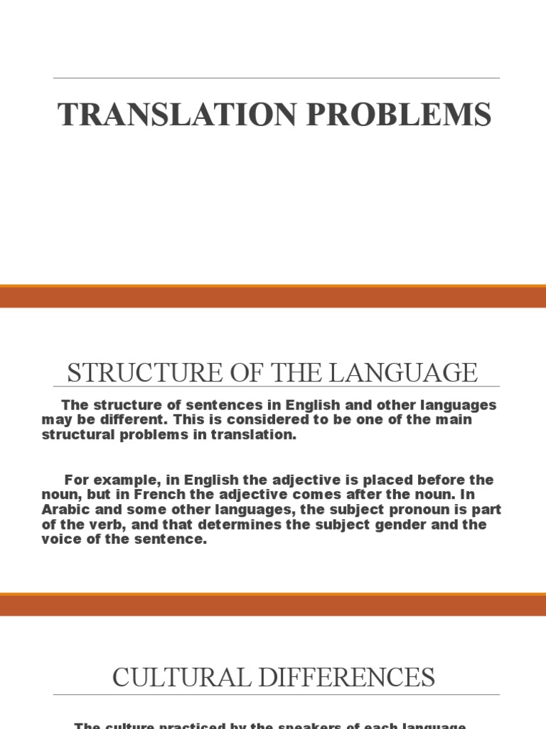 Common Translation Challenges | PDF | English Language | Word