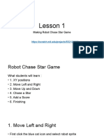 Lesson 1: Making Robot Chase Star Game