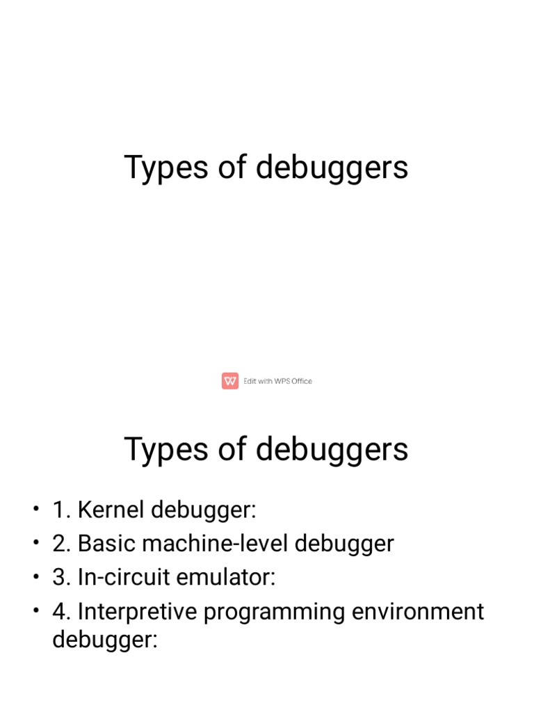 Types of Debuggers | PDF | Computer Programming | Software