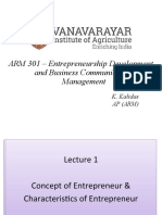 Characteristics and Concept of Entrepreneurs