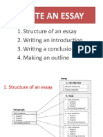 Write an Essay: Structure, Intro, Conclusion