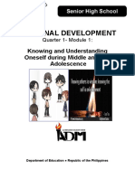 Personal Development: Knowing and Understanding Oneself During Middle and Late Adolescence