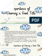 8-Choosing A Good Title