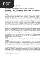 (G.R. NO. 154295. July 29, 2005) Metromedia Times Corporation vs. Pastorin Case Digest Metromedia Times Corporation And/Or Robina Gokongwei-Pe