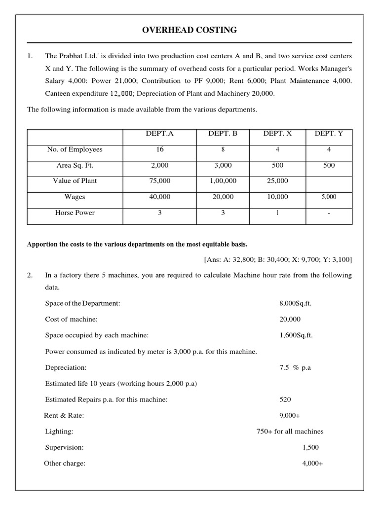 Overhead Cost Allocation Methods | PDF | Cost | Economies