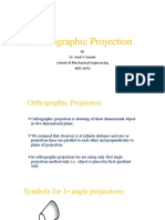 Orthographic Projection: by Dr. Amit V Jomde School of Mechanical Engineering Mit, Wpu