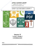 Religion and Values Education 5: Quarter II