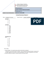 Activity Worksheet: Module 4: Cs - Rs11-Iiic-E-1-7