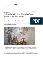 Fashion industry faces disruption from outside and from within FT May 2016